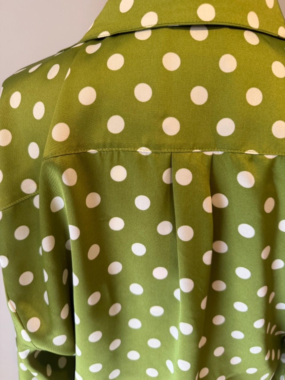 NWT CINQ a SEPT Camille Polka Dot Marianna Top Size M Color Pickle/ivory - Picture 3 of 10